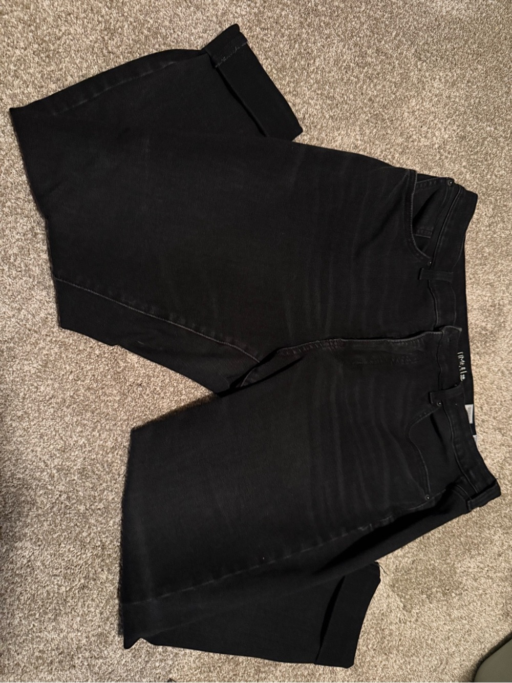 Time and Tru Black High Rise Straight Jeans